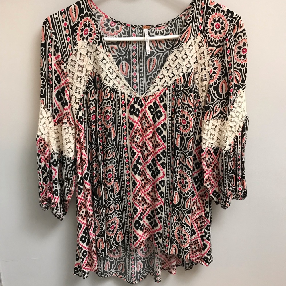 Free people lace embroidered blouse XS $168